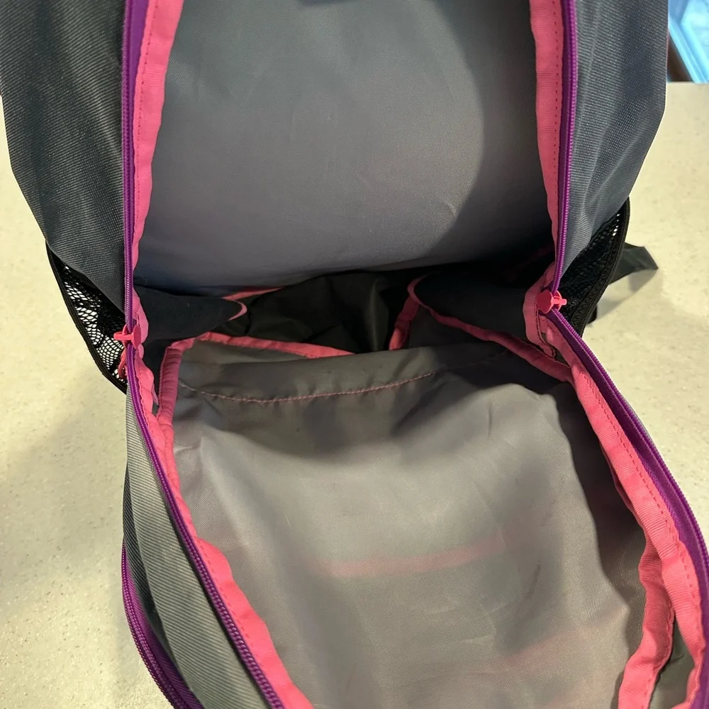Adidas Back Pack! school, Travel, dance, sports, etc. Black, purple & Gr…